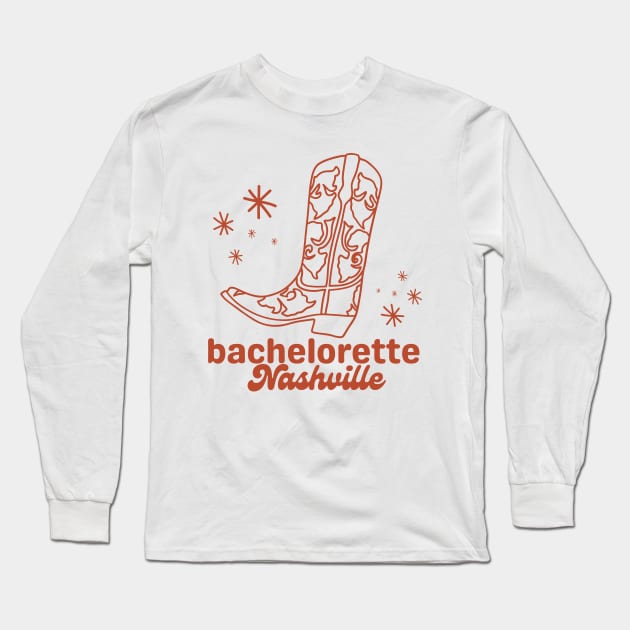 Nashville Bachelorette Party Long Sleeve T-Shirt by The Sparkle Report